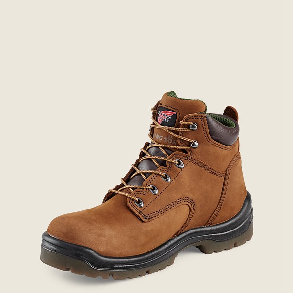 Red Wing Work Boots Mens Brown - King Toe® - 6-inch Waterproof Soft Toe - 8369752-JZ